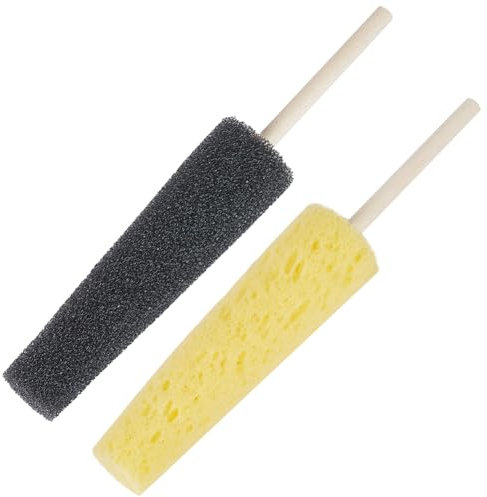 BENECREAT Éponge de Poterie 2 couleurs pour Argile, Bâton de Lancer en Céramique, Outils de Coupe de Poterie, Sculpture en Argile et Poterie pour Artiste, Porte-Éponge en Argile et Poterie