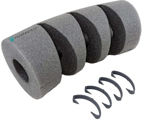 PE Rohrisolierung Bogen 90 Grad hellgrau + 4 Clipse (28 x 20 mm PE Bogen)