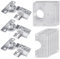 4-teiliges Schrankscharnier-Reparatur-Set, Edelstahl-Scharnier-Reparatur-Set, Küchenschranktürscharnier-Reparaturklammern, Haushalts-Befestigungsplatte mit Befestigungsschraube (3 Reparaturplatten + 3