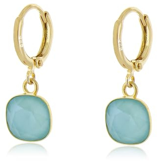 Malu Maiese – Creolen Ohrringe mit Kristallen, 925 Sterlingsilber vergoldet, leichte Creolen Ohrringe für Frauen, zeitlose Party Schmuck, Geschenk für Mama