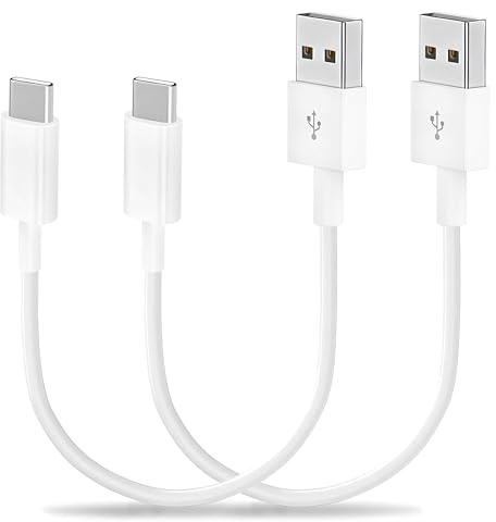 Short iPhone 15/16/17 CarPlay Cable 1.15ft [2-Pack] – USB A to USB C Fast Charging Cord for Apple iPhone Pro/Max/Air, Android Auto Charger for Samsung Galaxy S24/S23, Google Pixel, Z Flip