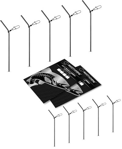 AMZfishing NEU 10x Anti Tangle Boom aus Metall in 2 Größen | Abstandhalter Angeln | Feeder Zubehör | Karpfen Zubehör | Durchlaufröhrchen | Feeder Angeln | Method Feeder