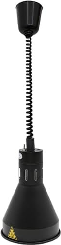 Wärmelampe für Speisen, Wärmelampe für Speisen, kommerzielle Wärmelampe für Speisen, Wärmelampe für Speisen, 250 W, Isolierlampe für Speisen für Buffets und Restaurants (schwarz)