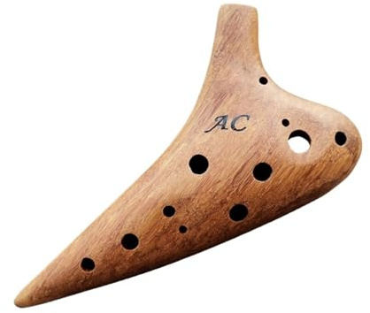 Okarina Ocarina 12-Loch AC-gestimmt Alt Anfänger Langlebig Und Bruchfest Holz Zwölf-Loch(A)