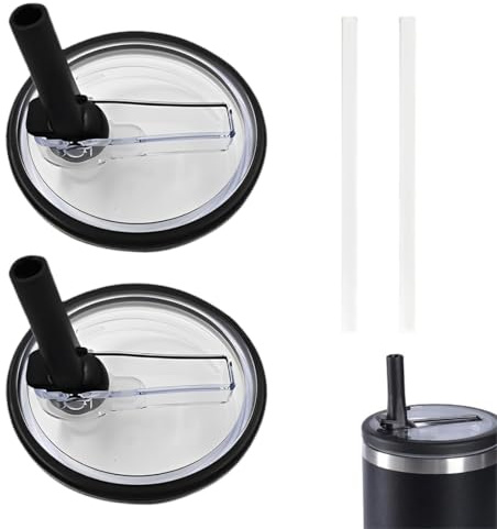 SULIUDAJI Leak Proof Straw Lid, Replacement Lid For 40 Oz Cups, Pack Of 2 Reusable Leak Proof And Dustproof Tumbler Covers, Cup With Straw Lid, Replacement Lid For Stanley Cup Accessories