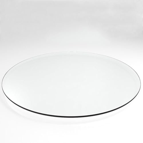 Tischplatte aus gehärtetem Glas, Glasplatte for runde Tische, hohe Tragkraft, transparente Tischplatte for Esstische im Gartencenter(40cm(16 IN))