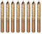 Lot de 10 boulons de suspension M8 x 50 mm, chevilles à vis en bois vers métal, vis sans tête à double tête pour le travail du bois et les meubles