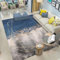 RUGMRZ Flokati Teppich Modern, Schlicht, Modisch, rutschfest, Schmutzabweisend, Geometrisch Waschbar Spiel Teppiche Blau Teppich Für Schlafzimmer Teppich Nach Maß Flokati Teppich Teppich Waschbar Rut