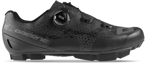 Gaerne Lampo MTB Shoes - High-Performance Mountain Bike Shoes with Stiff Sole, Durable Grip, Breathable Upper & Precision Closure for XC & Trail Riders - Core Black - Size 47