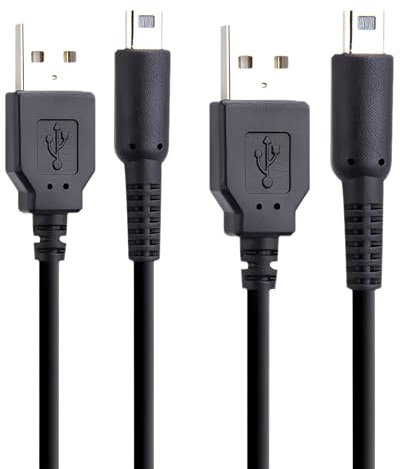 2 Pack | USB Cavo di Ricarica 1,2 Metri compatibile con Nintendo New 3DS XL/New 3DS/ 3DS XL/ 3DS/ New 2DS XL/New 2DS/ 2DS XL/ 2DS/ DSi XL/DSi