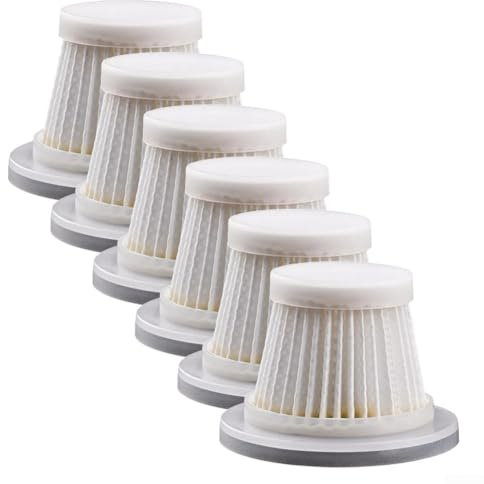 Filtro de aspiradora reutilizable y lavable para aspiradora de coche de mano para mini aspiradora inalámbrica de coche (paquete de 6)
