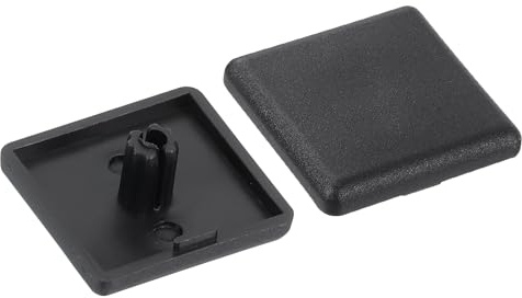 sourcing map 14Pcs Extruded End Cap Nylon, 20x20mm T-Slot Aluminum Profile 2020 European Standard End Cap Extrusion Plug for Trolley, Fish Tank Rack, Storage Rack, Black