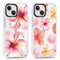 Saqmkil 2 Stück Hülle für iPhone 15, Aesthetic Hibiskus Blumen Muster Design Mädchen Frauen Handyhülle, Transparent Weich Silikon Süßes Blume Motiv Stoßfest Case Schutzhülle für iPhone 15 6,1'',Rosa