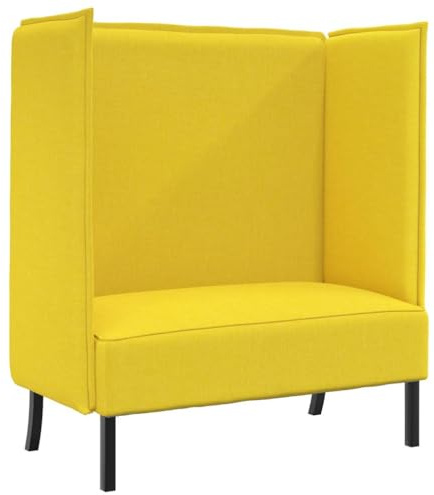 vidaXL Hoher Rücken Sofa 101cm Hellgelb Stoff | Bietet dir tollen Komfort und Unterstützung, Ein angesagtes Design, das in jeden Raum passt, Perfekt für kleine Räume,