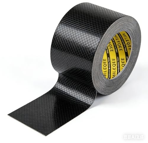 Rubber Grip Tape, Non Slip Tape, Strong Adhesive Anti Slip Backing Tapes for Motorcycle Handle Bar, Waterproof Black Grip-Tape with Textured Surface for Stairs, Gadgets, DIY Tools (5 cm X 3 m)
