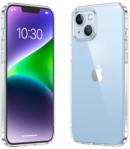 caslord Ultra Thin Transparent Case for iPhone 14 | Anti-Yellow | TPU | Shock Resistant | Scratch Resistant