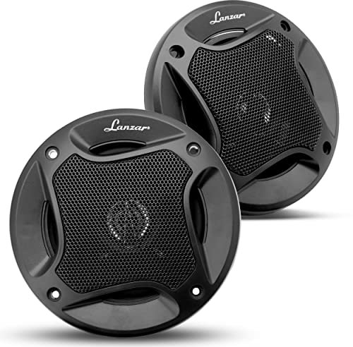 Lanzar Altavoces, Triaxiales, De 5.25'', Rango Completo de 240 Vatios y 4 Ohmios de Impedancia, Cono de Inyección, Respuesta de Frecuencia de 80-20 KHz y Estructura de Imán de 10 Oz