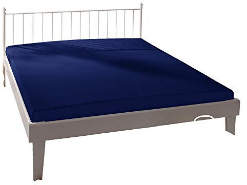ESTELLA Spannbettuch, 150 cm x 200 cm, 4042745055927, dunkelblau, 140 x 200 cm - 160 x 200 cm