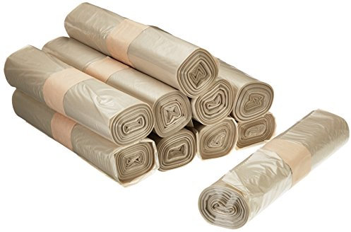 Funny - Bolsas de basura de polietileno de baja densidad (PEBD, 120 l de capacidad, tipo 60 extra, 1 rollo de 250 unidades), color transparente