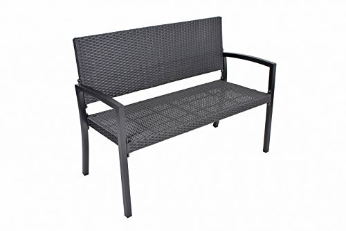 Parkbank Sanremo aus Aluminium / Kunststoff Farbe: Schwarz