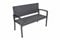Parkbank Sanremo aus Aluminium / Kunststoff Farbe: Schwarz