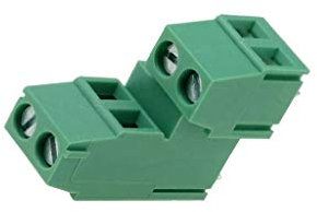 2X DG500B-5.0-04P-14-00A(H) PCB Terminal Block Angled 90° 5mm Ways: 4 on PCBs 2.