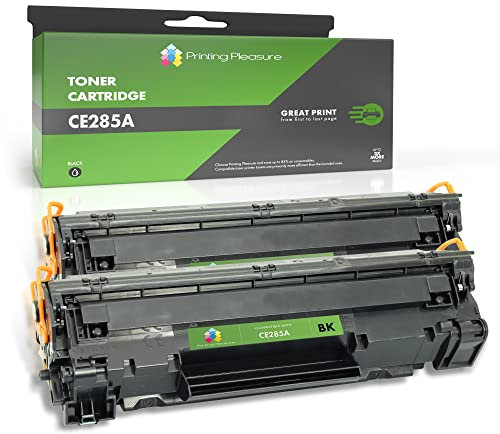 Printing Pleasure 2 Toner kompatibel zu CE285A 85A für HP Laserjet Pro P1102 P1102W M1210 M1212 M1212NF M1213NF M1217NFW M1130 M1132 M1132MFP M1134 M1136 M1136MFP P1100 - Schwarz, hohe Kapazität