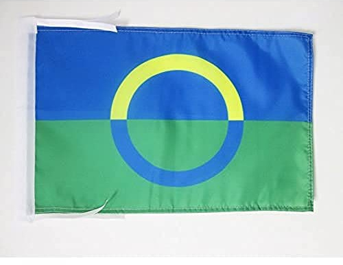 AZ FLAG Võros d'Estonie Flag 45x30 cm Voro 100D Polyester Cords | Indoor and outdoor use 12x18 in decorative flag double stitched seams and reinforced edges with ties