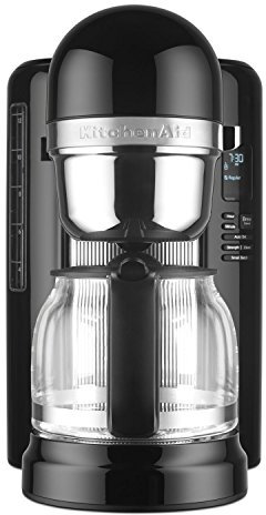 KitchenAid kcm1204ob autonome semi-automática – Cafetière (autonome, Cafetière Filtre, noir, acier inoxydable, boutons, 12 Tasses, de café moulu)