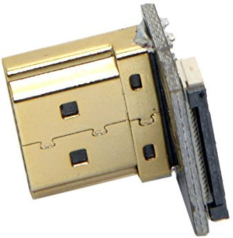 Cablecc HDMI Typ A männlicher Steckverbinder für FPV HDTV Multicopter (Luftfotografie), 90 Grad abgewinkelt