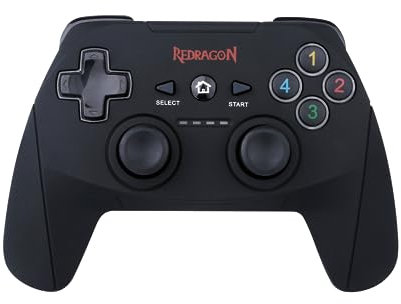 Redragon G808 Harrow Mando Inalámbrico para PC/PS3 con batería Interna, Gamepad Wireless Controlador Controller Joystick con Vibración Compatible con Xinput/Dinput