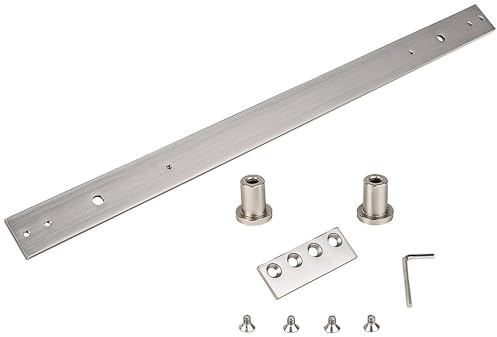 National Hardware Sliding Door Hardware Track Extension Kit, Satin Nickel | Adds 24 in of Track Plus Spacers, Connecting Adaptor and Installation Hardware for Wider Barn Doors