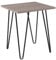 Flash Furniture Oak Park Collection Beistelltisch mit Holzmaserung und Metallbeinen, Treibholz