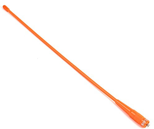 TWAYRDIO 2-Way Radio UHF VHF 2M/70CM SMA Female Soft Whip Antenna for Baofeng UV5R series 888S Walkie Talkie Orange