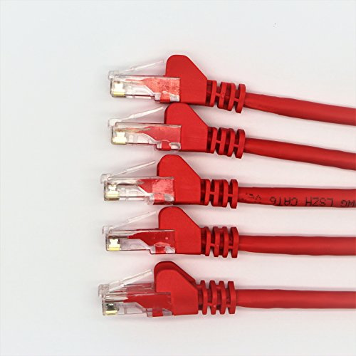 RGB Networks Ltd 5-Pack 3.0m RJ45 Cat 6 Ethernet Patch LAN Network Cable (Colour Bundle) - R1300A (3.0, Red)