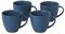 Royal Doulton Gordon Ramsay Maze Grill 40034511 Mug 375ml Set of 4 Blue, Stoneware