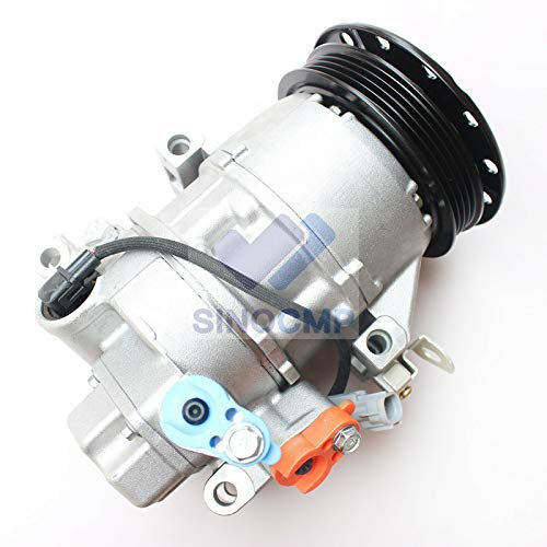 447260-1780 Aire Acondicionado Compresor - SINOCMP AC Compresor para Toyota Yaris 1.3 Denso 5SER09C, 3 Meses de garantía