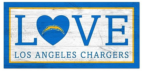 Fan Creations Unisex-Erwachsene N1066-LAC: Los Angeles Chargers Love Schild 15,2 x 30,5 cm, Team, 6 x 12