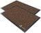 VOUNOT 2pcs Door Mats for Outdoor or Indoor, Dirt trapper, Non Slip Barrier Mat Washable Welcome Doormat Entrance Rug, Brown-Black, 40x60cm