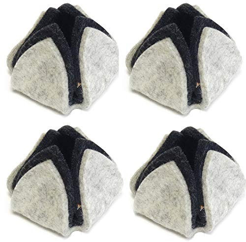 my.d - DerMöbelschuhfürFlüstermöbel - Filzgleiter Möbelgleiter Stuhlbeinschoner Möbelschuh Serie Homeline 4 Stück (Graumeliert/anthrazit)