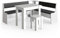 Vicco Corner bench group Roman, White/Anthracite, 180 x 150 cm with table