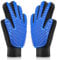 USION Pet Dog Cat Grooming Glove 2 Pack,[Upgraded 259 Pins] Pet Hair Remover Mitt Massage Deshedding Glove Brush with Longer Tips for Long Short Fur Dogs Cats Rabbits Horses and More(LEFT & RIGHT)