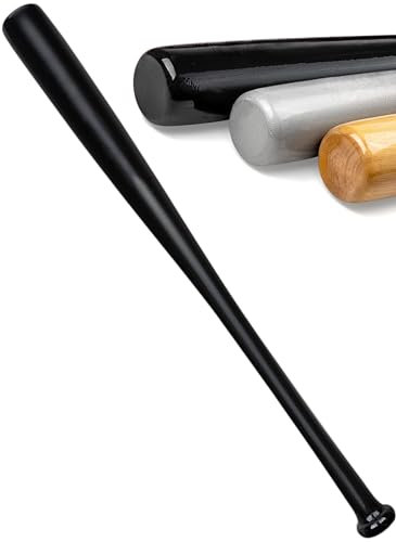 Redfield - Baseballschläger aus Holz - 30 (76 cm) - DREI Farben zur Auswahl - Schwarz, Grau oder Holz (Schwarz)