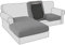 Sofa Sitzkissenbezug, Samt Stretch Bezug für Sofa Sitzkissen, Elastische Couchüberzüge, Sofasitzbezug Schonbezug Ersatz für einzelne Kissen (Großer 4-Sitzer,Dunkelgrau)