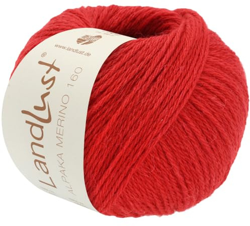 LANA GROSSA Landlust Alpaka Merino 160 | Klassisch verzwirntes Garn aus Merino & Alpaka | Handstrickgarn aus 50% Schurwolle & 50% Alpaka (Baby) | 50g Wolle zum Stricken & Häkeln | 160m Garn FB 419