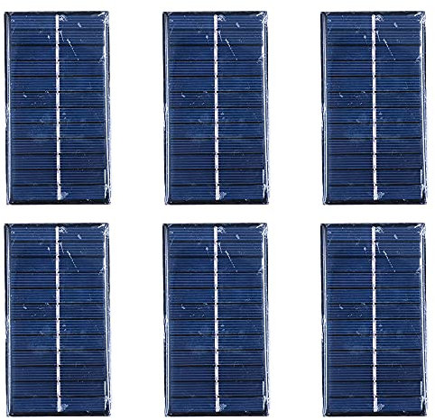 Pack de 6 mini-kit de panneau solaire ZONADAH 1W 6V, chargeur de pâte, maison de bricolage, projets d'école de sciences, randonnée en plein air, jardin, outils de charge de lumière LED