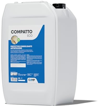 CAMP Compatto Eco - Trattamento Consolidante e Protettivo a Base d'Acqua per Pietre Naturali e Tufi, Rafforza la Struttura Capillare e Previene lo Sfarinamento, Effetto Naturale, Made in Italy, 25 l