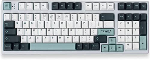 mintcaps PBT-Tastenkappen Kirschprofil Botanische Tastenkappen 142 Tasten mit Tastenkappenabzieher für Cherry MX Switches GMMK Pro 61/64/ 87/104/108 Mechanische Gaming-Tastatur