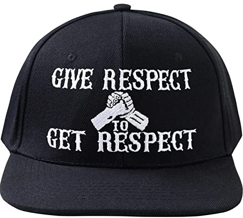 Verstellbare Urban Basecap - Lustige Kappe mit Spruch Give Respect to get Respect Hochwertige Schildkappe - Baseball Kappe - Snapback Kappe mit Verschluss - Einheitsgröße