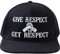 EXPRESS-STICKEREI Verstellbare Urban Basecap - Lustige Kappe mit Spruch Give Respect to get Respect Hochwertige Schildkappe - Baseball Kappe - Snapback Kappe mit Verschluss - Einheitsgröße